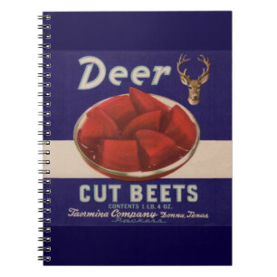 1930s Deer Cut Beets can label Notebook