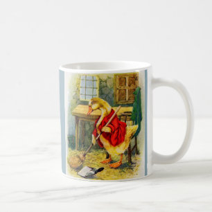 1930s duck sweeping the floor coffee mug