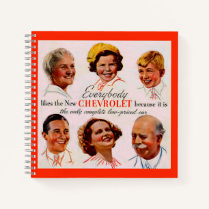 1930s Everybody Likes Chevrolet Notebook