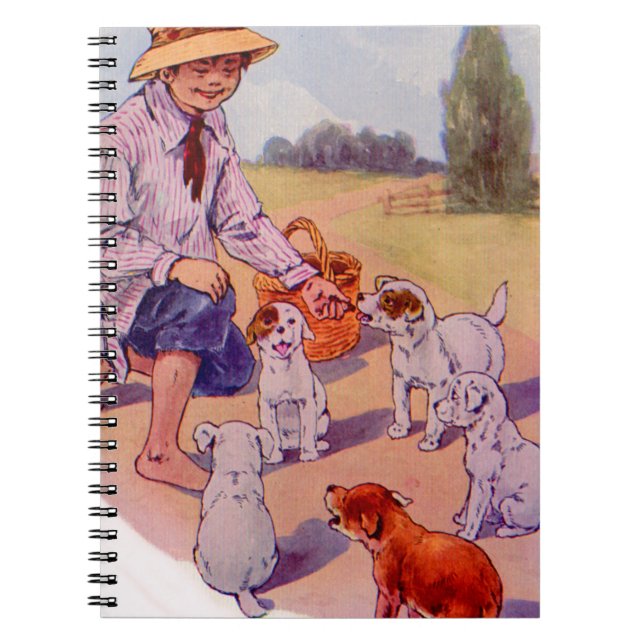 1930s feeding puppies notebook (Front)
