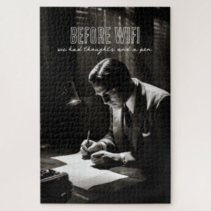 1930s Film-Noir - Before WiFi - Thoughts And Pen Jigsaw Puzzle