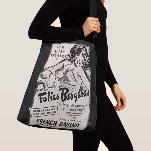 1930s Folies Bergere ad Crossbody Bag (Close Up)