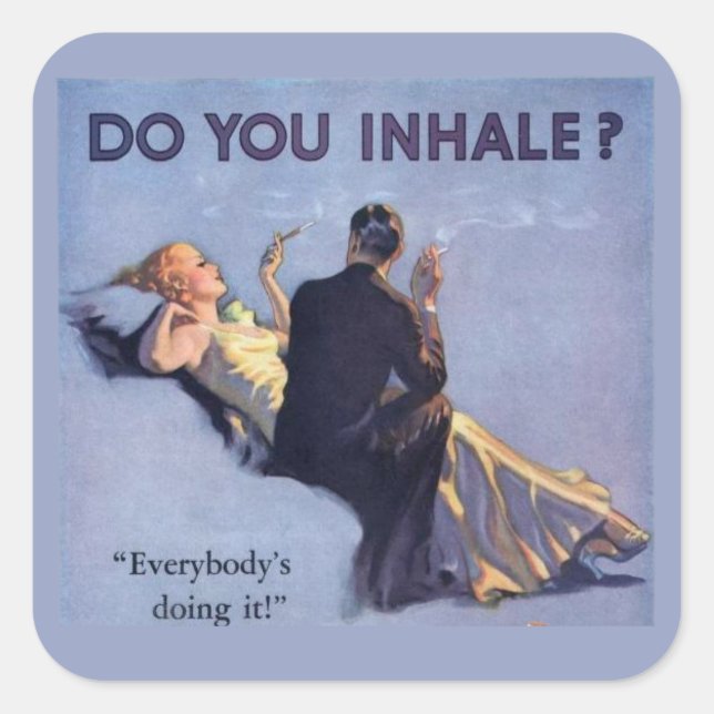 1930s Glamour Sticker Do You Inhale (Front)