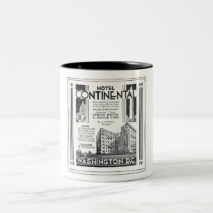 1930S HOTEL ADVERTISING WASH. D.C. Two-Tone COFFEE MUG