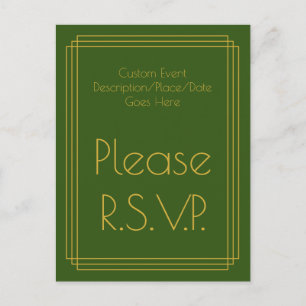 1930s Inspired Look RSVP Postcard