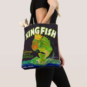1930s Kingfish asparagus crate label Tote Bag