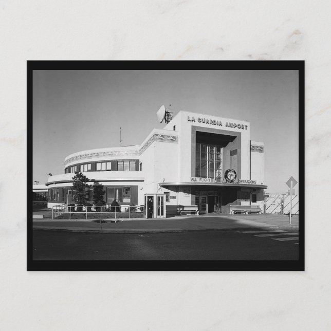 1930s La Guardia Airport, Queens, NY Postcard (Front)