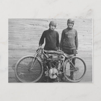 1930's Motorcycle Racer Postcard