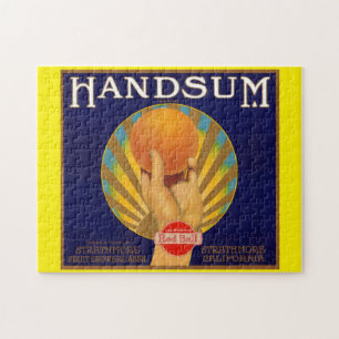 1930s orange crate label Handsum Jigsaw Puzzle