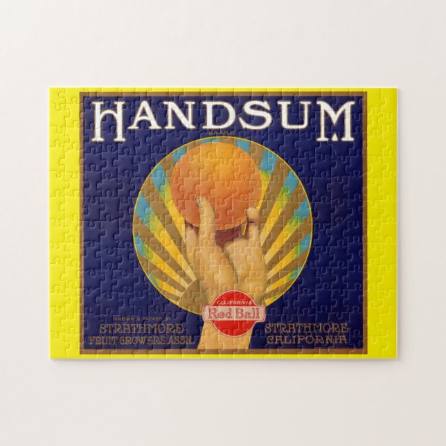 1930s orange crate label Handsum Jigsaw Puzzle (Horizontal)