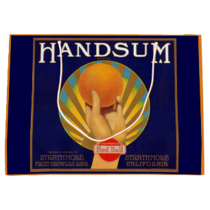 1930s orange crate label Handsum Large Gift Bag