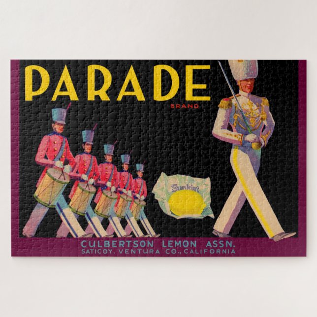 1930s Parade lemon crate label print Jigsaw Puzzle (Horizontal)