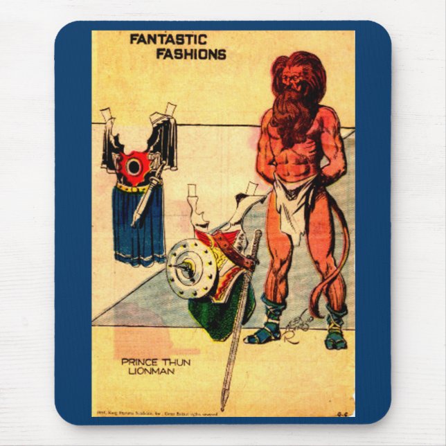 1930s Prince Thun Lion Man paper doll Flash Gordon Mouse Pad (Front)