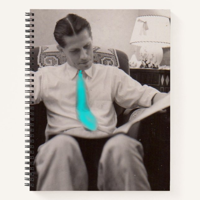 1930s reading the paper notebook (Front)