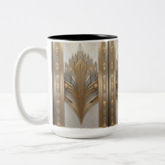 1930's Retro Art Deco Gold Ornate Luxury Mug