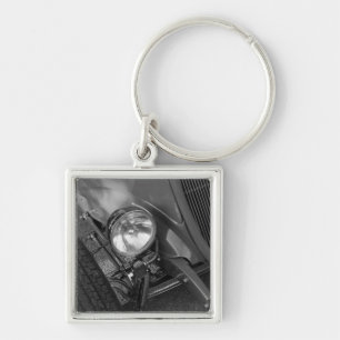 1930's Roadster Grayscale Keychain