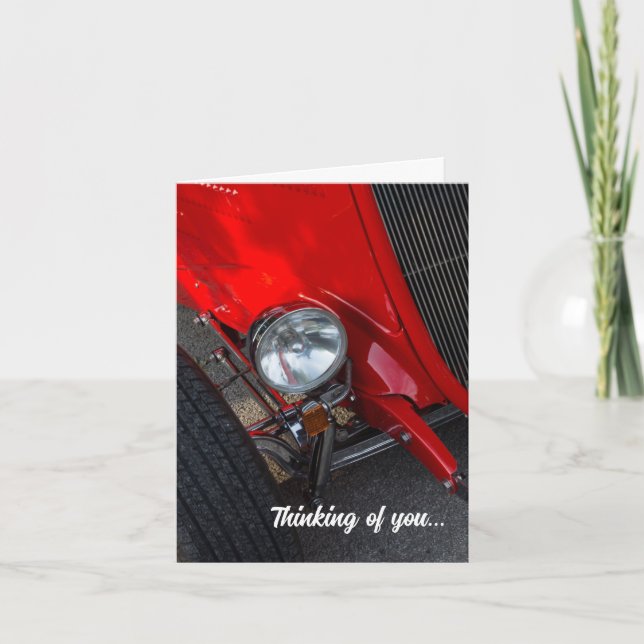 1930's Roadster Thinking Of You Card (Front)