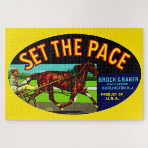 1930s Set the Pace vegetable crate label Jigsaw Puzzle