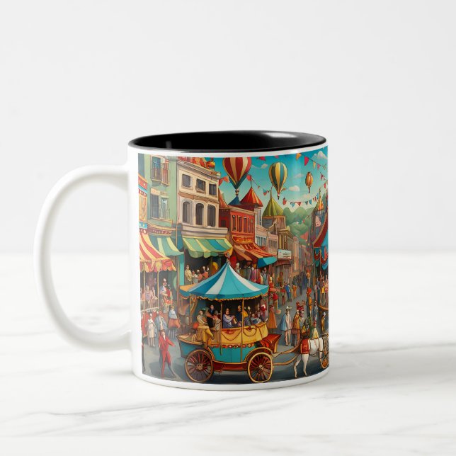 1930s style circus parade mug (Left)