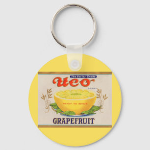 1930s Uco Brand Grapefruit label Keychain