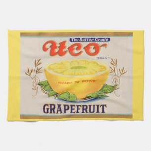 1930s Uco Brand Grapefruit label Kitchen Towel