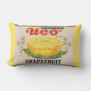 1930s Uco Brand Grapefruit label Lumbar Pillow
