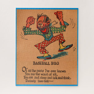1930s vinegar valentine: the Baseball Bug Jigsaw Puzzle