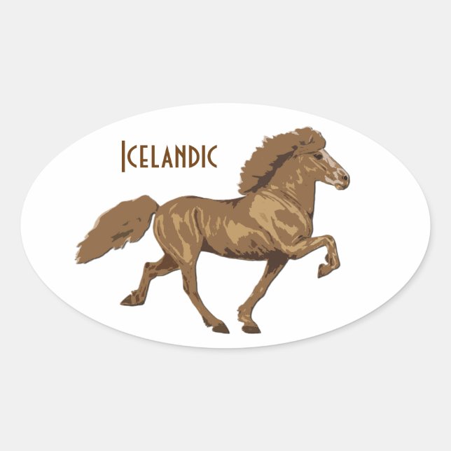 1930's Vintage Icelandic Oval Sticker (Front)