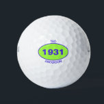 1931 90th Birthday Green Name Any Year Golf Balls<br><div class="desc">1931 90th Birthday Green Name Any Year Golf Balls.
Personalize with your First Name and Last Name and edit the Year for any Golf Ball offered by Oval Logo.</div>