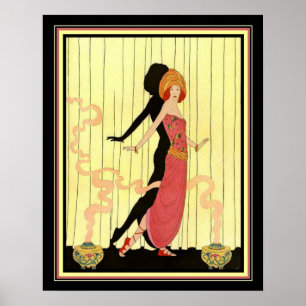 1931 Art Deco "Dancer On Stage" Print 16x20