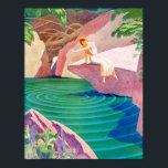 1931 art deco woman by a pond poster<br><div class="desc">A VERY neat, VERY classic example of art deco... art, found in a 1931 magazine. In the image the woman has dropped a stone into the pond, hence the ripples. Of course, it looks great on all kinds of EVERYTHING. Wanna see more old? Here's the Facebook page for my store:...</div>