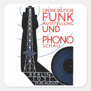 1931 German Radio and Music Expo Square Sticker