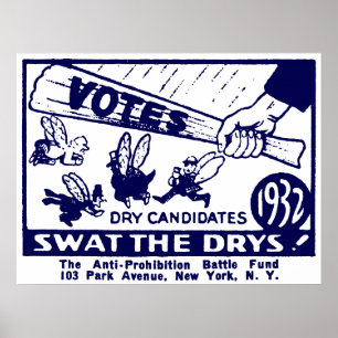1932 Anti-Prohibition Campaign Poster