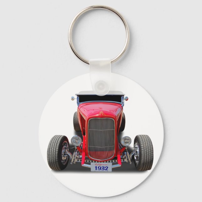 1932  Red Roadster Keychain (Front)