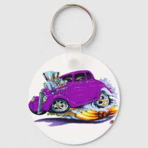 1933-36 Willys Purple Car Keychain