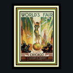 1933 Chicago World's Fair Art Deco Poster  12 x 16<br><div class="desc">Stunning Art Deco Poster for the 1933 Chicago World's Fair.   12 x 16</div>
