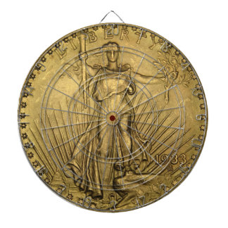 1933 Double Eagle Gold Coin Dartboard