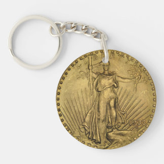 1933 Double Eagle Gold Coin Keychain