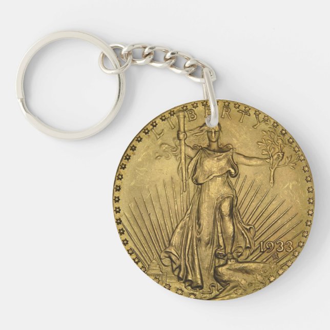 1933 Double Eagle Gold Coin Keychain (Front)