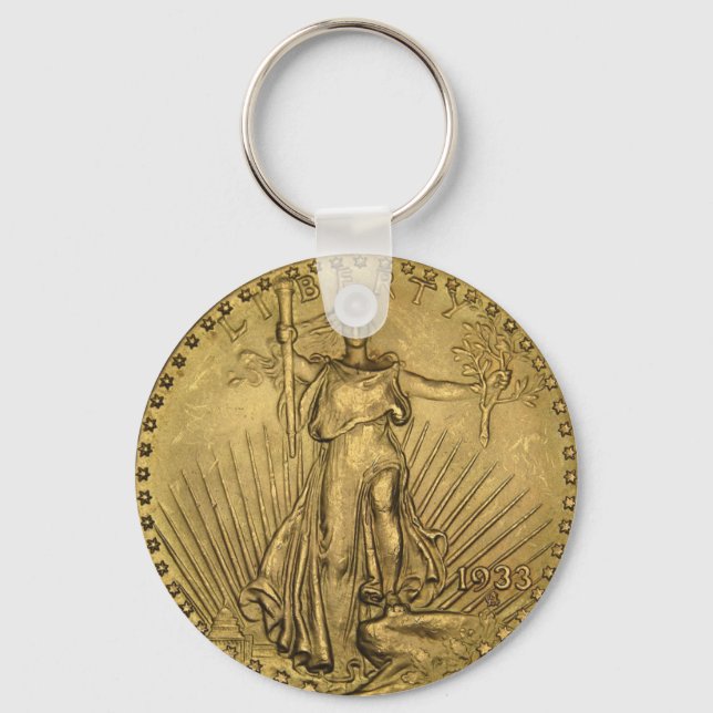 1933 Double Eagle Gold Coin Keychain (Front)