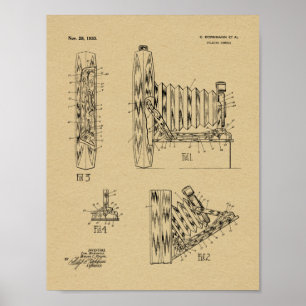 1933 Folding Camera Patent Art Drawing Print