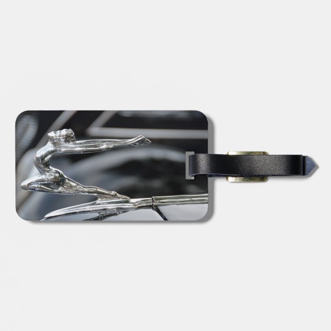 1934 Buick Goddess Hood Ornament Luggage Tag (Back Horizontal)