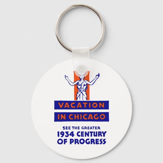 1934 Chicago Century of Progress Keychain (Front)