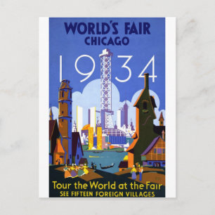 1934 Chicago World's Fair Postcard