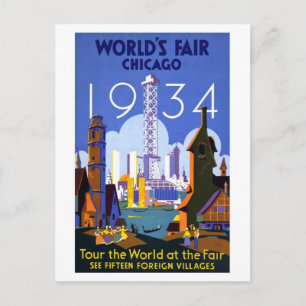 1934 Chicago World's Fair Postcard