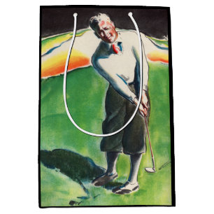 1934 golf print medium gift bag