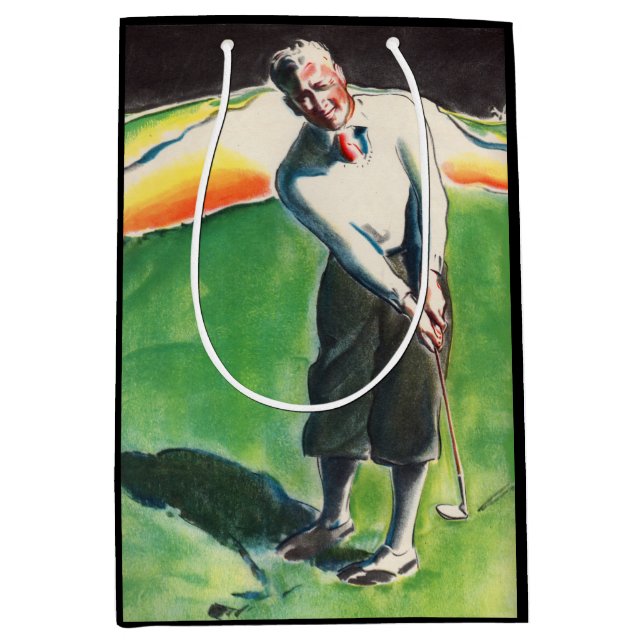 1934 golf print medium gift bag (Front)