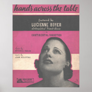 1934 Hands across the table Poster