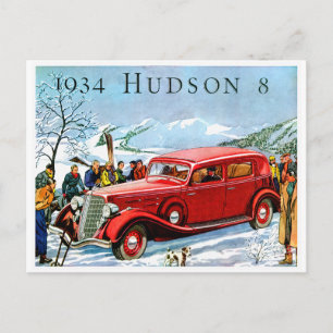 1934 Hudson 8 Vintage Automobile Advertisement Postcard
