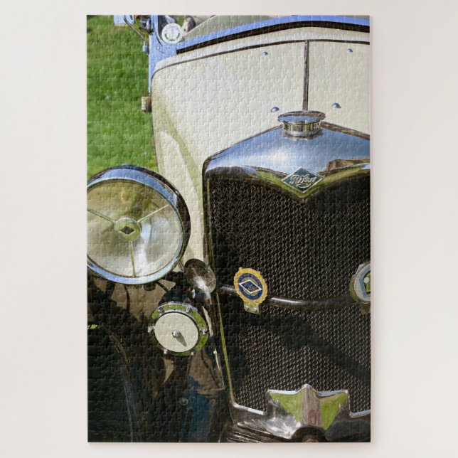 1934 Riley 9 Lynx Tourer at Wells Cathedral Jigsaw Puzzle (Vertical)